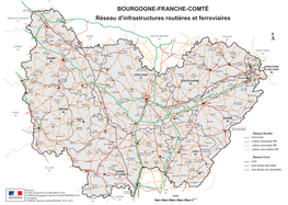 Réseau Routier Et Ferroviaire En Bourgogne-Franche-Comté 2017