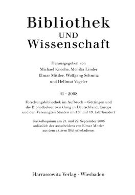 Bibliothek UND Wissenschaft