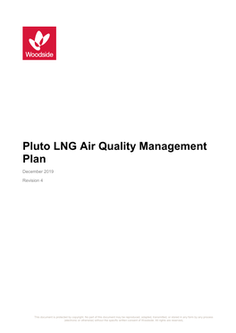 Pluto LNG Air Quality Management Plan December 2019