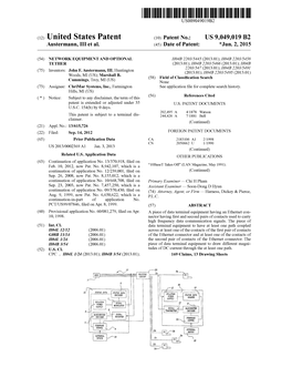 (12) United States Patent (10) Patent No.: US 9,049,019 B2 Austermann, III Et Al