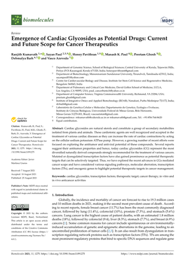 Emergence of Cardiac Glycosides As Potential Drugs: Current and Future Scope for Cancer Therapeutics