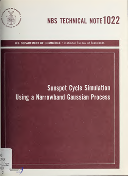 Sunspot Cycle Simulation Using a Narrowband Gaussian Process