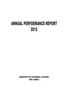 Annual Perfoemance Report 2012