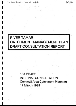 River Tamar Catchment Management Plan Draft Consultation Report