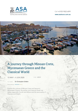 A Journey Through Minoan Crete, Mycenaean Greece and the Classical World