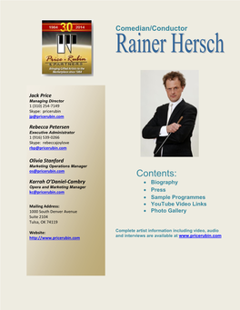 Rainer Hersch – Biography