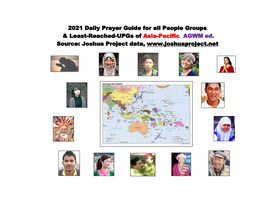 2021 Daily Prayer Guide for All People Groups & LR-Upgs of Asia-Pacific