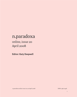 N.Paradoxa Online Issue 20, April 2008