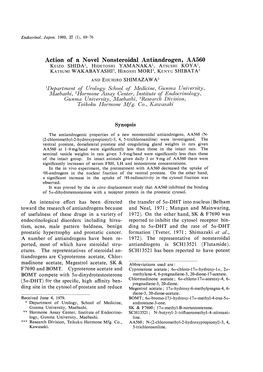 Action of a Novel Nonsteroidal Antiandrogen, AA560 KEIZO