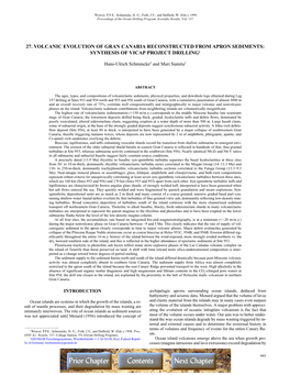 Volcanic Evolution of Gran Canaria Reconstructed from Apron Sediments: Synthesis of Vicap Project Drilling1