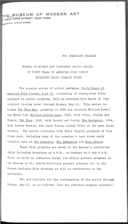 Second Series of Forty Years of American Film Comedy Including Early Chaplin Films