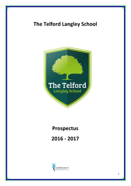 The Telford Langley School Prospectus 2016