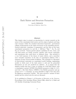 Dark Matter and Structure Formation in the Universe