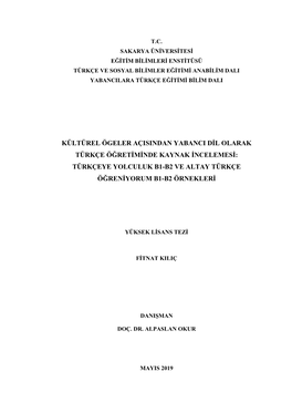 Türkçeye Yolculuk B1-B2 Ve Altay Türkçe Öğreniyorum B1-B2 Örnekleri