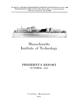 1922 Entered December 3, 1904, at the Post Office, Boston, Mass., As Second Class Matter Under Act of Congress of July 16, 1894