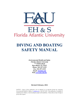 Diving and Boating Safety Manual