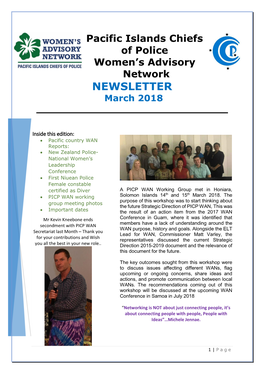 NEWSLETTER March 2018