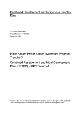 47101-004: Assam Power Sector Investment Program