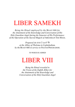 Liber Samekh