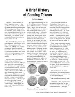 Brief History of Gaming Tokens