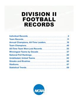 Division Ii Football Records