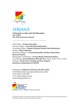 Sirjanã a Journal on Arts and Art Education Vol