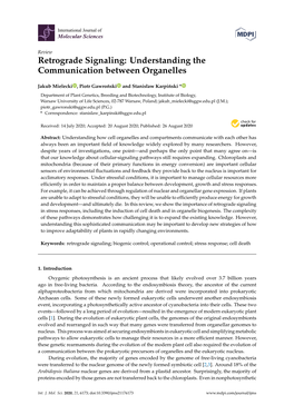 Retrograde Signaling: Understanding the Communication Between Organelles