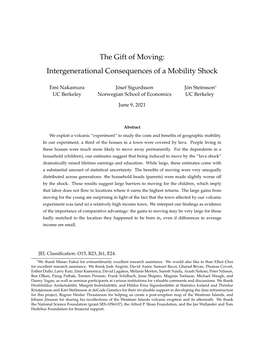 The Gift of Moving: Intergenerational Consequences of a Mobility Shock