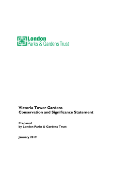 Victoria Tower Gardens Conservation and Significance Statement