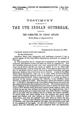 The Ute Indian Outbreak