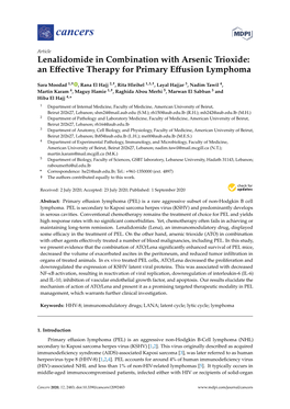 An Effective Therapy for Primary Effusion Lymphoma