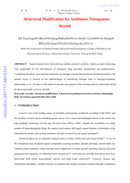 Synthesis and Crystal Structure Of