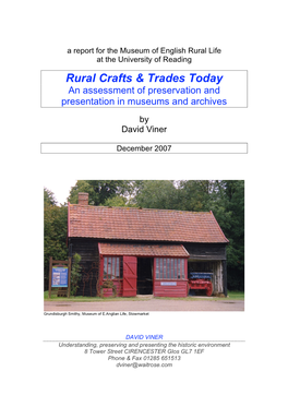 Rural Crafts and Trades Collections Today – an Overview 019-059 Pages 25-37
