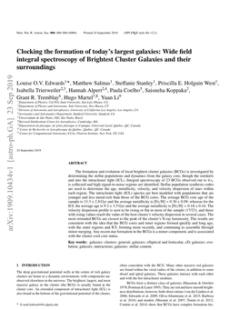 Arxiv:1909.10434V1 [Astro-Ph.GA] 23 Sep 2019 Minor Merging