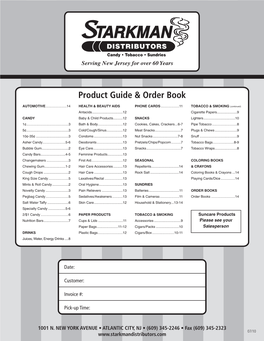 Product Guide & Order Book