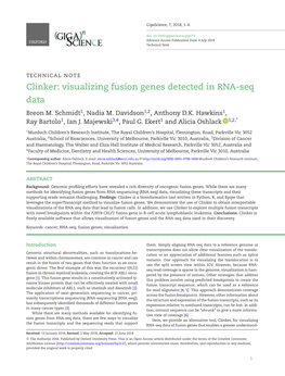 Visualizing Fusion Genes Detected in RNA-Seq Data Breon M