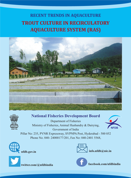 Trout Culture in Recirculatory Aquaculture System (Ras)