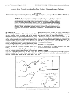 Aspects of the Cenozoic Stratigraphy of the Northern Sulaiman Ranges, Pakistan