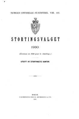 Stortingsvalget 1930