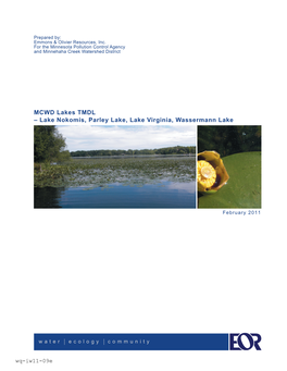 Minnehaha Creek Watershed Lakes TMDL (Wq-Iw11-09E)