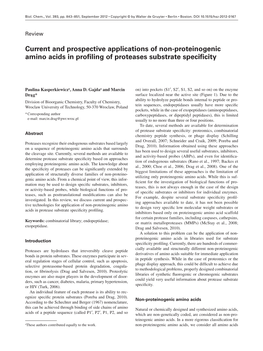 Current and Prospective Applications of Non-Proteinogenic Amino Acids in Profiling of Proteases Substrate Specificity