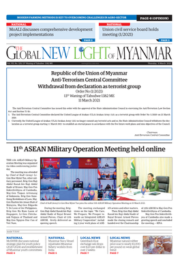 11Th ASEAN Military Operation Meeting Held Online