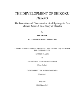 The Development of Shikoku Henro: The