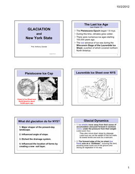 GLACIATION New York State