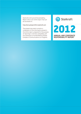 Statkraft Sustainability Report 2012 UK V1.Indd