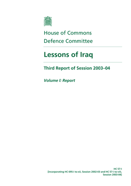 Lessons of Iraq