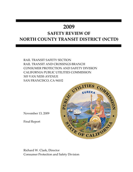 Safety Review of North County Transit District (Nctd)