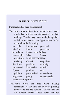 Transcriber's Notes