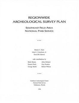 Regionwide Archeological Survey Plan