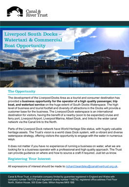 The Development of the Liverpool Docks Area As a Tourist And